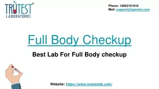 Full Body Checkup in Pune