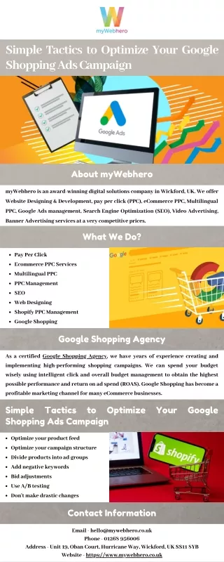 simple tactics to optimize your google shopping