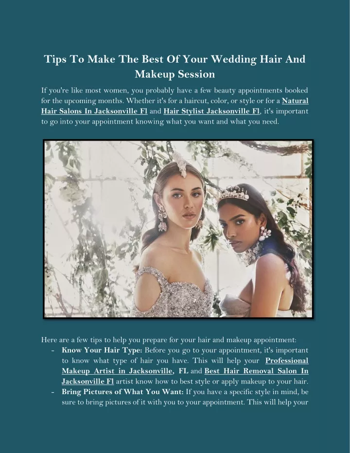 tips to make the best of your wedding hair