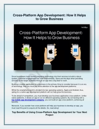Cross-Platform App Development How It Helps to Grow Business