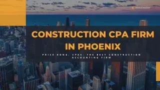 Construction CPA firm in Phoenix - Price Kong CPAs