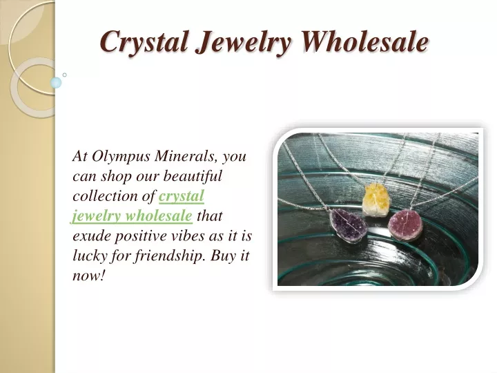 crystal jewelry wholesale