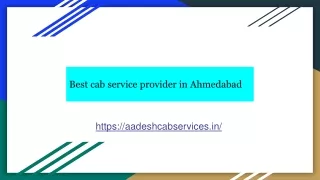cab service in gujarat