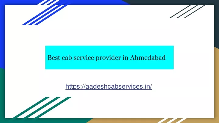 best cab service provider in ahmedabad