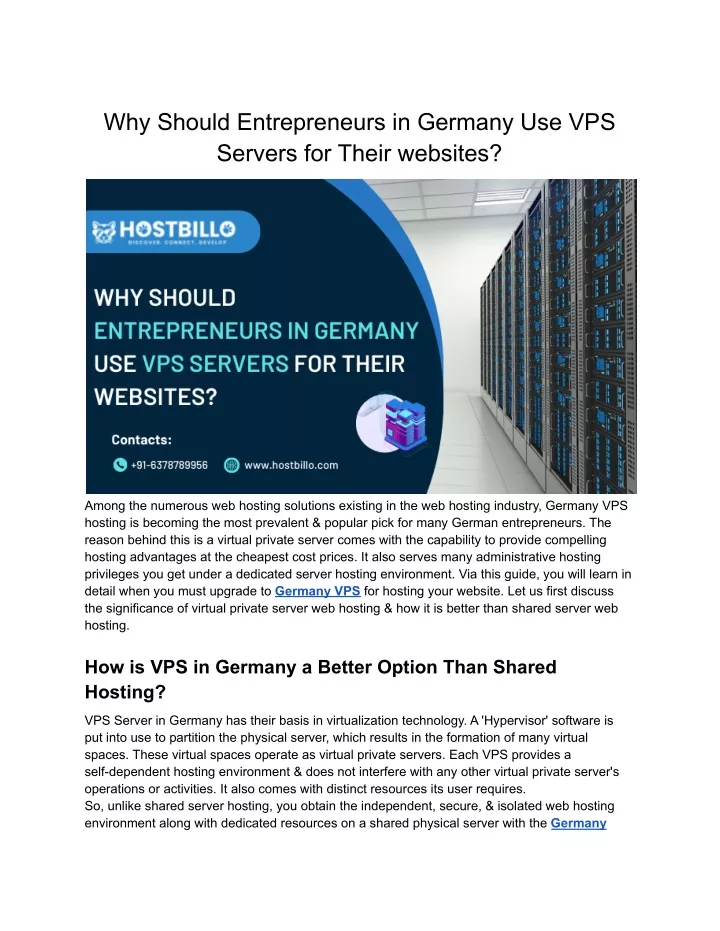 why should entrepreneurs in germany