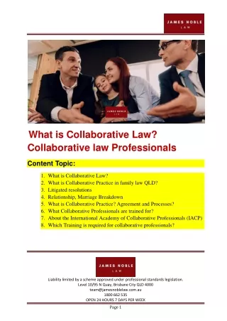 What is Collaborative Law - Collaborative law Professionals in Australia