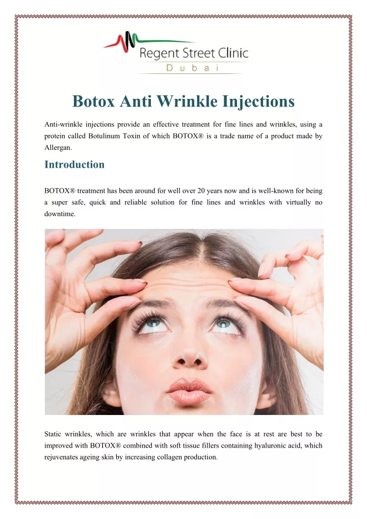 botox anti wrinkle injections