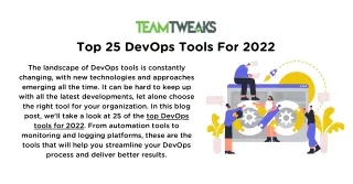 top 25 devops tools for 2022