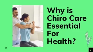 Why is Chiro Care Essential For Health