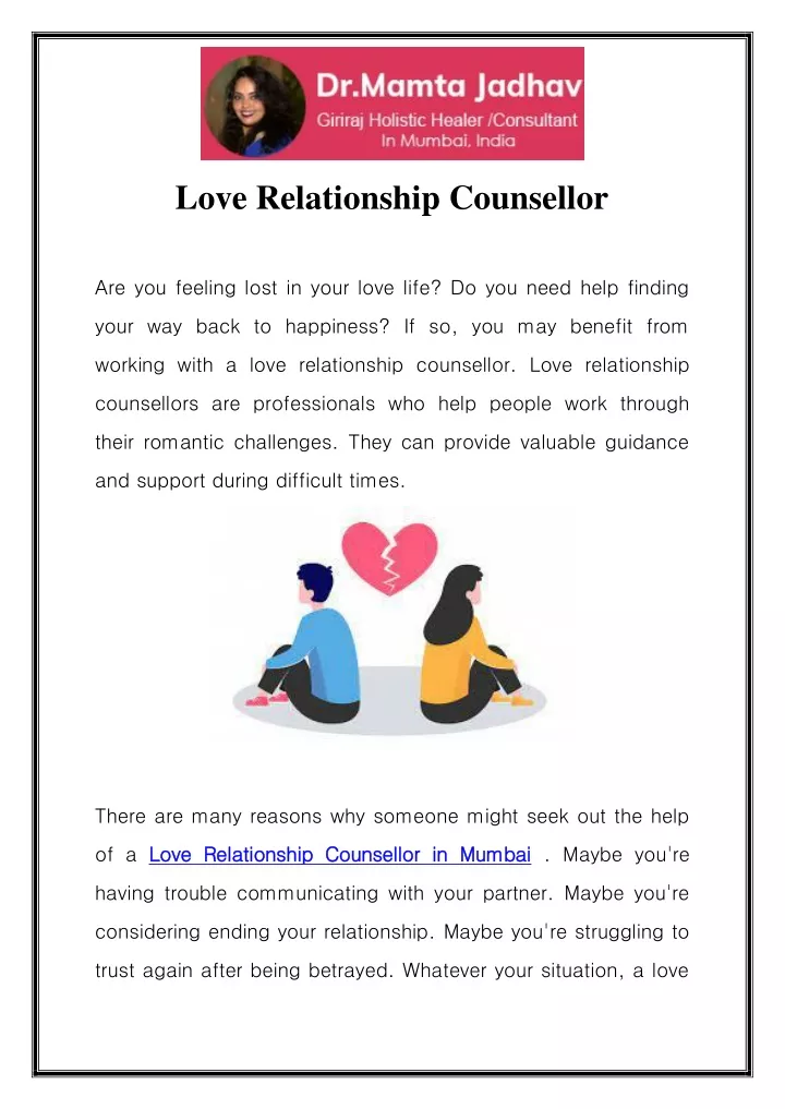 love relationship counsellor