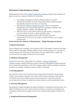 Myclassboard college management software