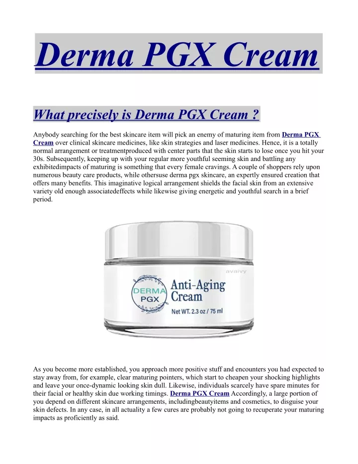 derma pgx cream