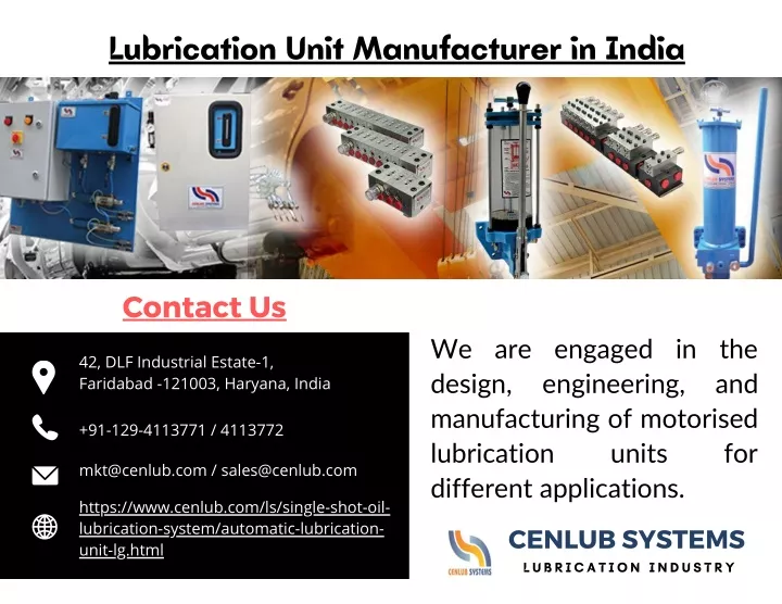 lubrication unit manufacturer in india