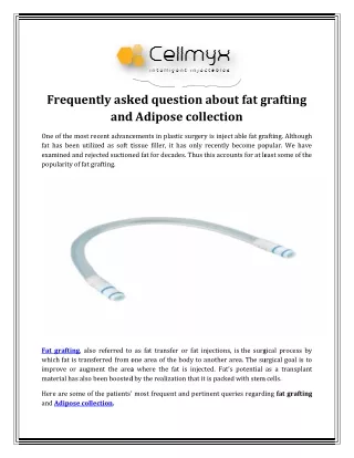 frequently asked question about fat grafting