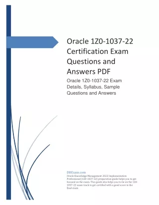 oracle 1z0 1037 22 certification exam questions