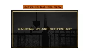 Covid Impact on Construction Industry