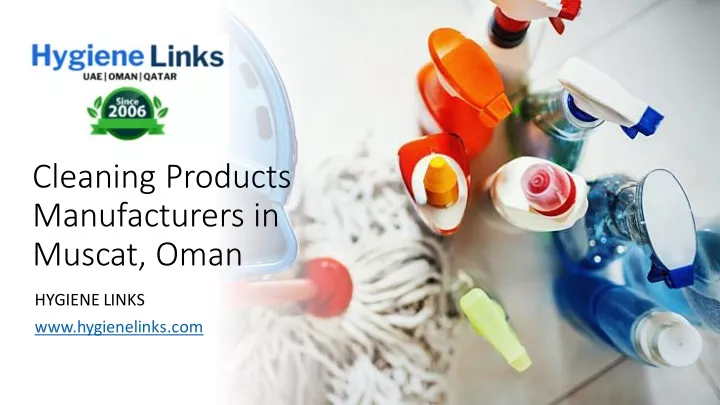 cleaning products manufacturers in muscat oman