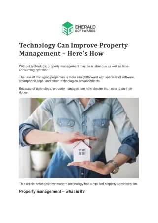 technology can improve property management here
