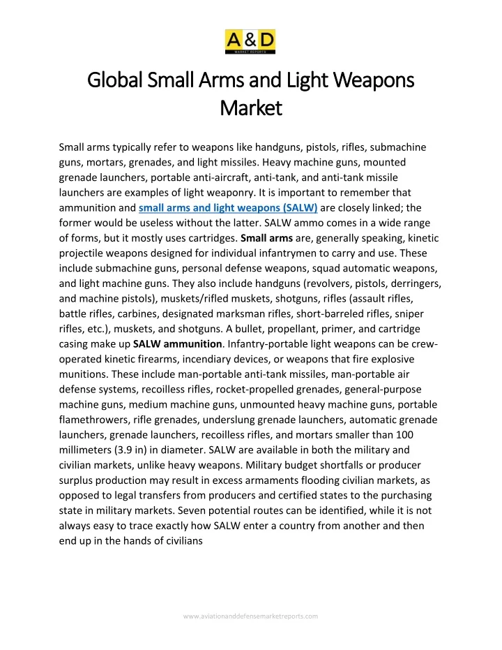 global small arms and light weapons global small