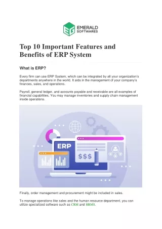 top 10 important features and benefits