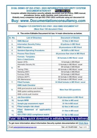 Editable ISO 27001:2022 documents