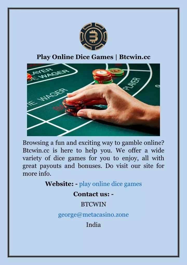 Ppt play online dice games btcwin cc powerpoint presentation free