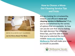 How to Choose a Move-Out Cleaning Service Tips and Tricks