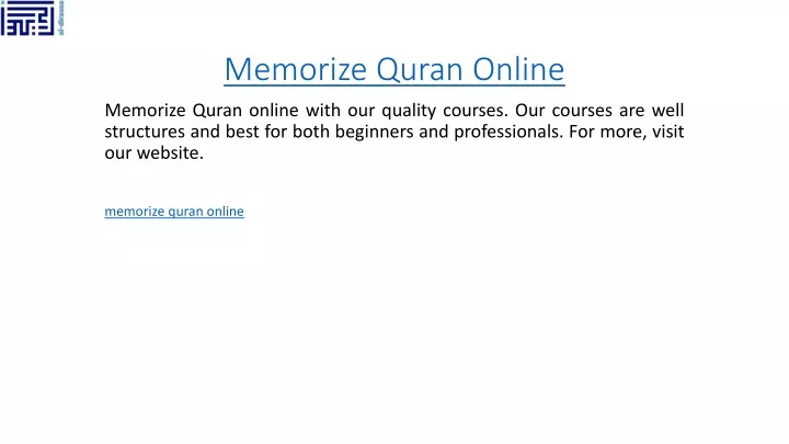 memorize quran online