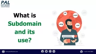 what is subdomain and its use