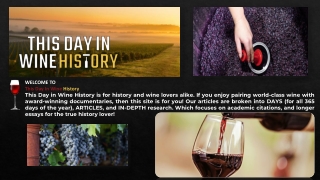 welcome to this day in wine history this