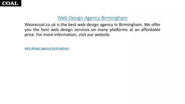 web design agency birmingham