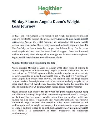 90-day Fiance : Angela Deem’s Weight Loss Journey