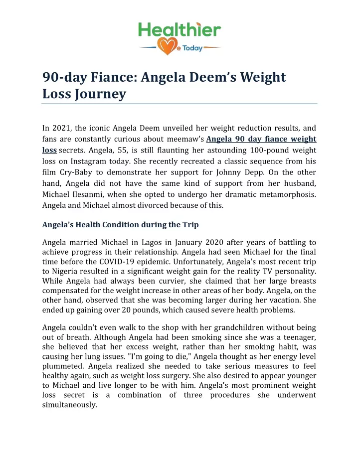 90 day fiance angela deem s weight loss journey