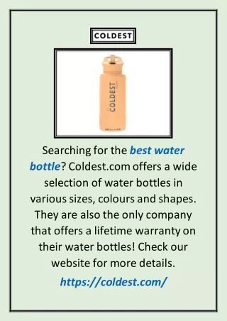 searching for the best water bottle coldest