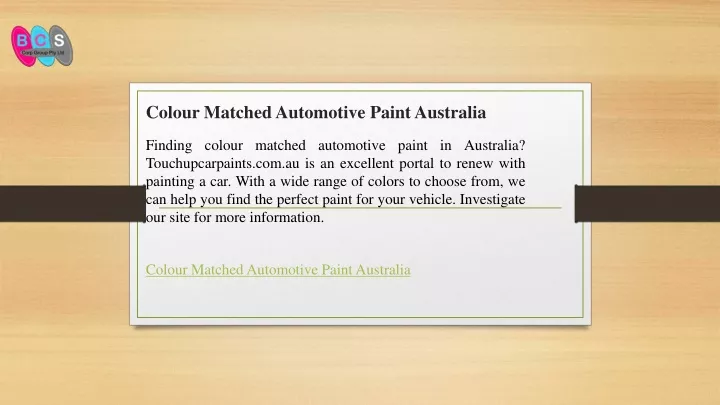 colour matched automotive paint australia