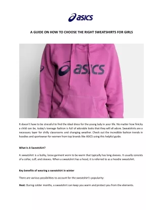 a guide on how to choose the right sweatshirts