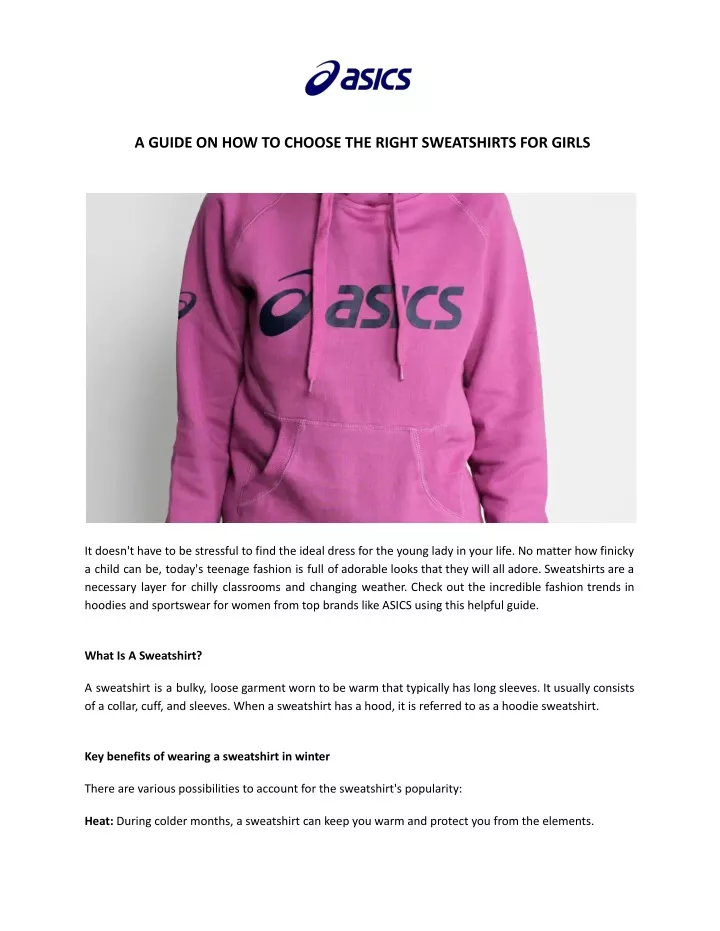 a guide on how to choose the right sweatshirts