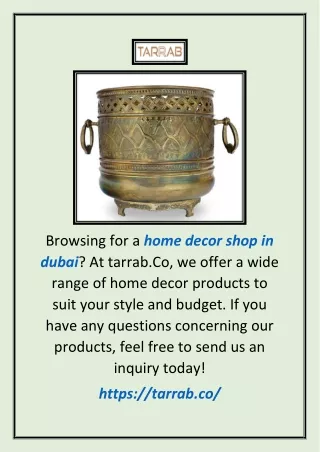 Home Decor Shop in Dubai | Tarrab.co
