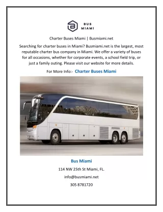 charter buses miami busmiami net