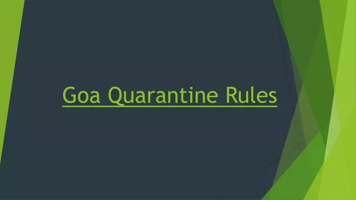 goa quarantine rules