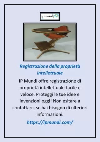 registrazione della propriet intellettuale