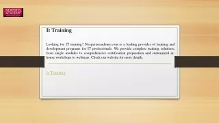 it training