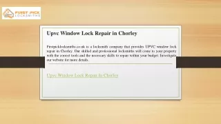 Upvc Window Lock Repair in Chorley  Firstpicklocksmiths.co.uk
