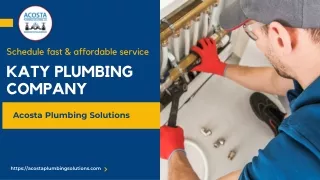 Schedule fast & affordable service with Katy plumbing company