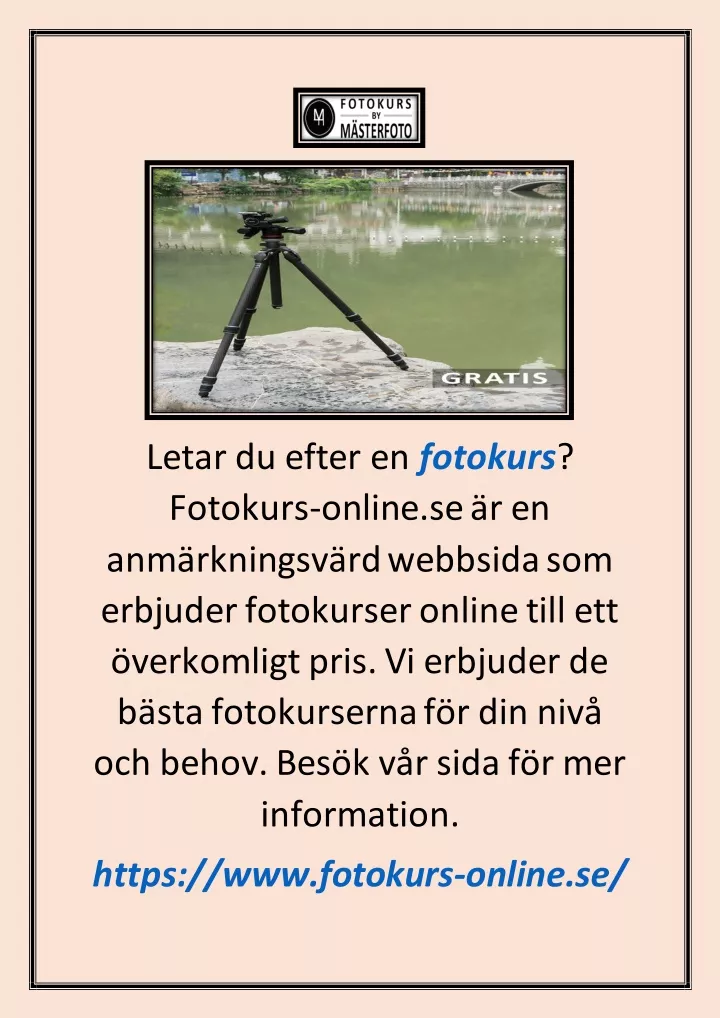 letar du efter en fotokurs fotokurs online