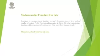 Modern Arabic Furniture For Sale  Decoration-one.com