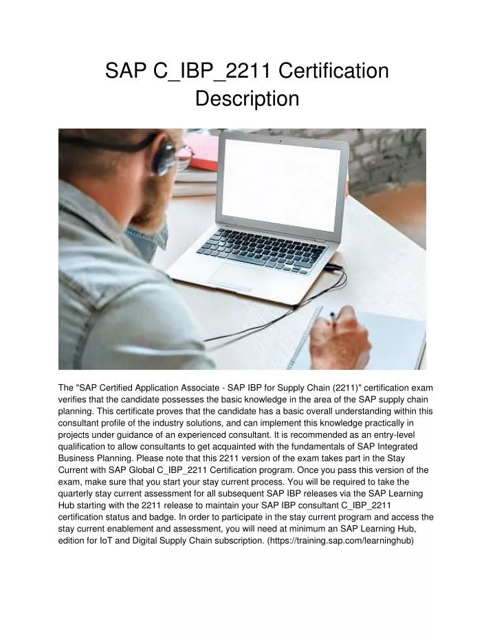 sap c ibp 2211 certification description