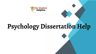 Buy Best Psychology Dissertation Help With Us