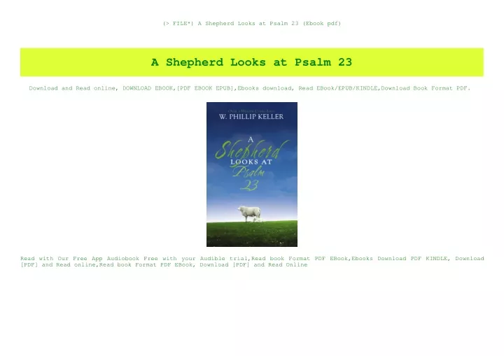 file a shepherd looks at psalm 23 ebook pdf