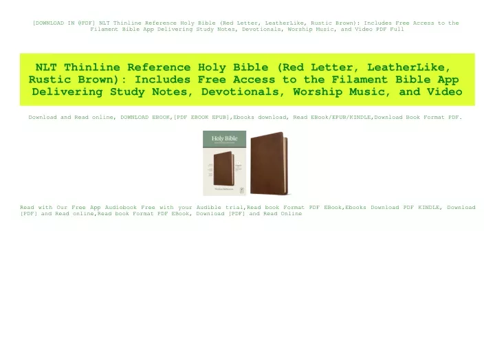 download in @pdf nlt thinline reference holy